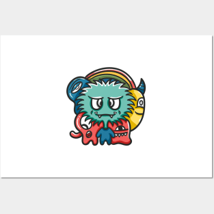 Alien Monster Doodle Posters and Art